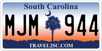 SC license plate MJM944