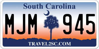 SC license plate MJM945