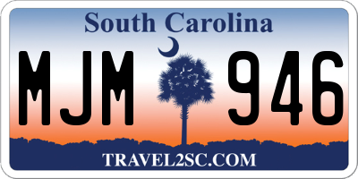 SC license plate MJM946