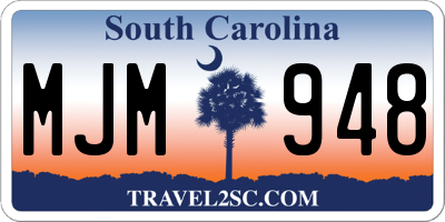 SC license plate MJM948