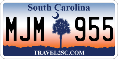 SC license plate MJM955