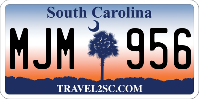 SC license plate MJM956