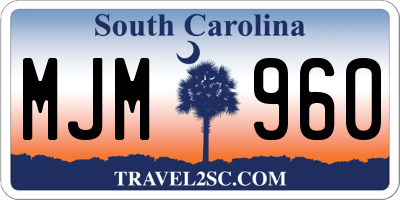 SC license plate MJM960