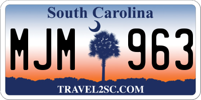 SC license plate MJM963