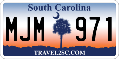SC license plate MJM971