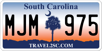 SC license plate MJM975