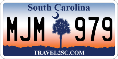 SC license plate MJM979