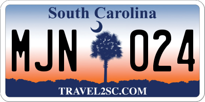 SC license plate MJN024