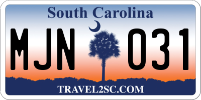 SC license plate MJN031