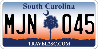 SC license plate MJN045