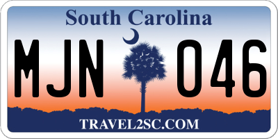 SC license plate MJN046