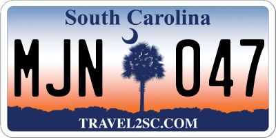 SC license plate MJN047