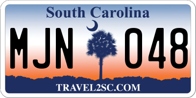 SC license plate MJN048