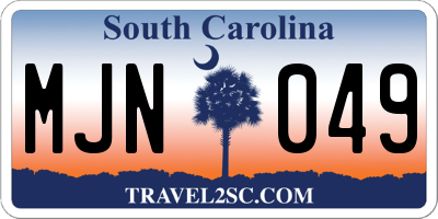 SC license plate MJN049