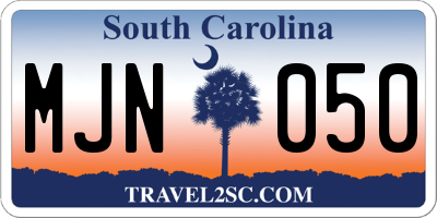 SC license plate MJN050