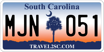 SC license plate MJN051