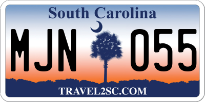 SC license plate MJN055