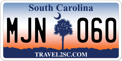 SC license plate MJN060