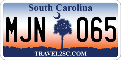SC license plate MJN065