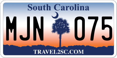 SC license plate MJN075