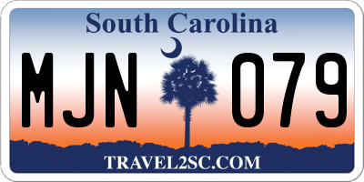 SC license plate MJN079