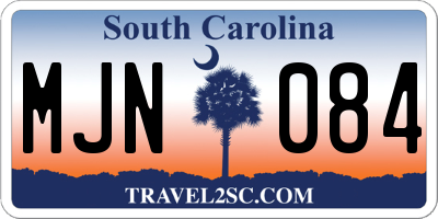 SC license plate MJN084