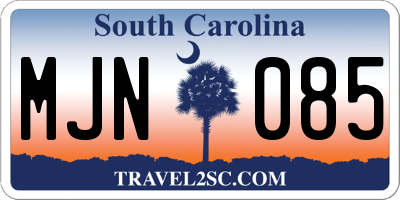 SC license plate MJN085