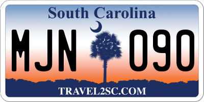 SC license plate MJN090