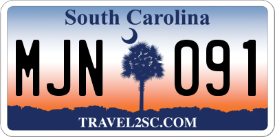SC license plate MJN091
