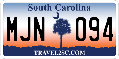 SC license plate MJN094