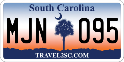 SC license plate MJN095