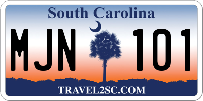 SC license plate MJN101