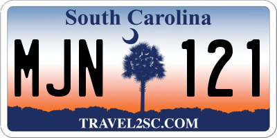 SC license plate MJN121