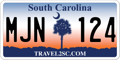 SC license plate MJN124