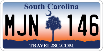 SC license plate MJN146