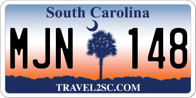 SC license plate MJN148