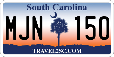 SC license plate MJN150