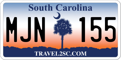 SC license plate MJN155