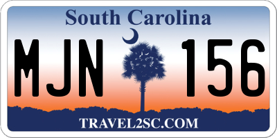 SC license plate MJN156