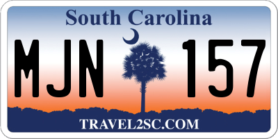SC license plate MJN157