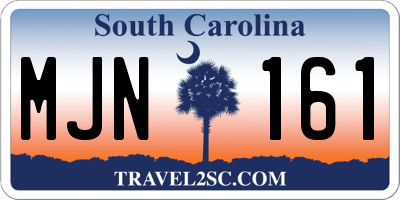 SC license plate MJN161