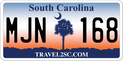 SC license plate MJN168