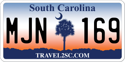 SC license plate MJN169