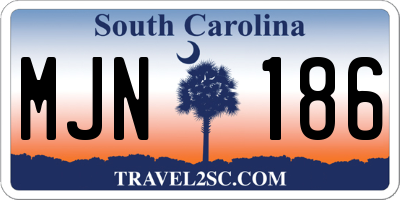 SC license plate MJN186