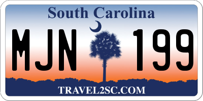 SC license plate MJN199