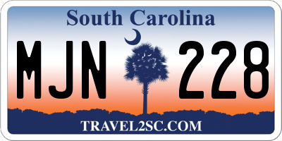 SC license plate MJN228