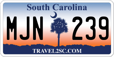 SC license plate MJN239