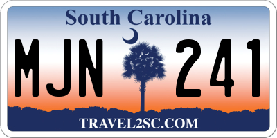 SC license plate MJN241
