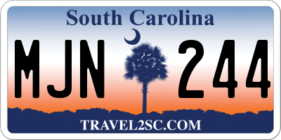 SC license plate MJN244