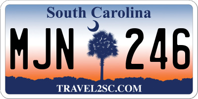 SC license plate MJN246